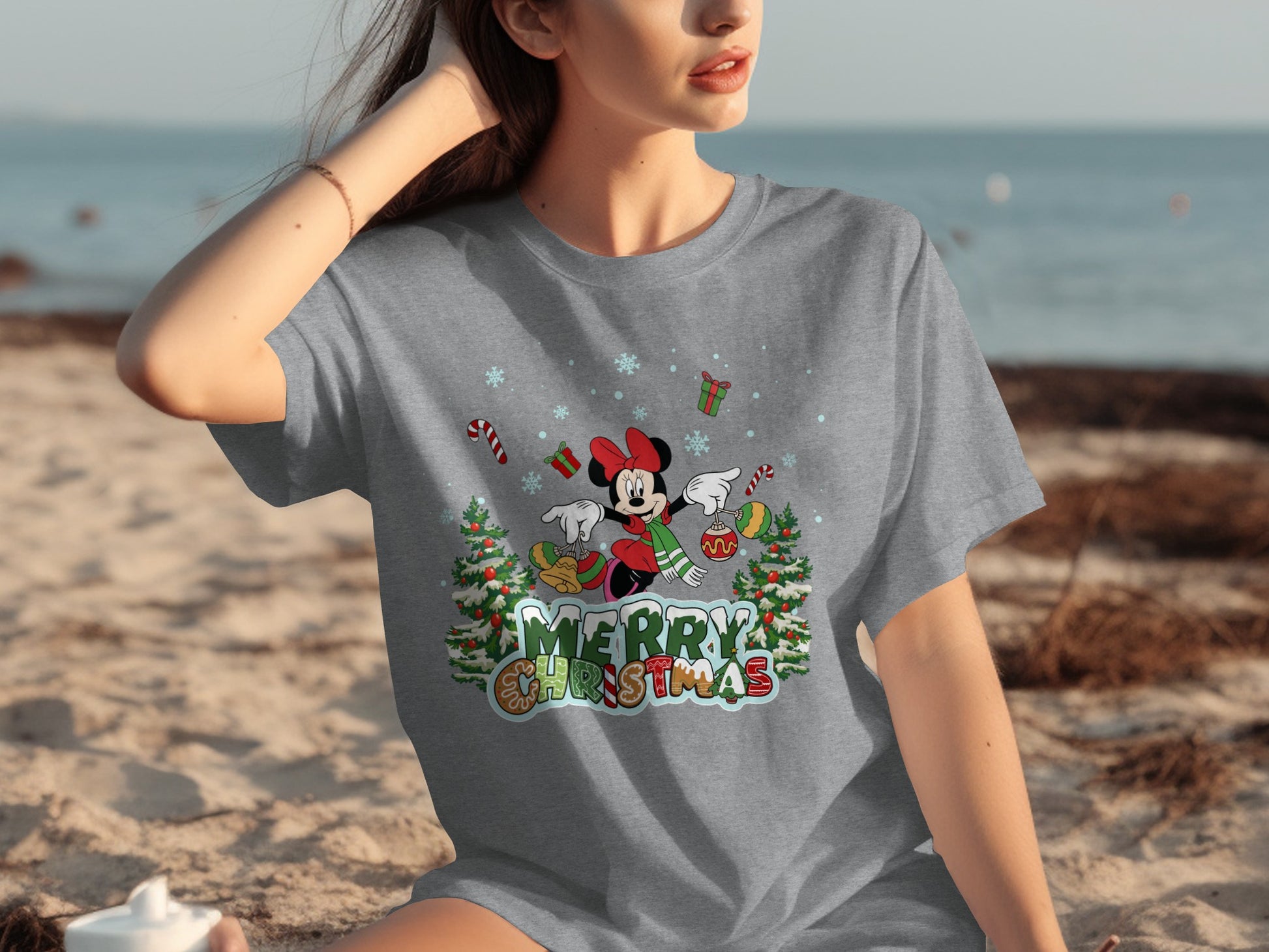 Merry Christmas Mickey Mouse Graphic T-Shirt