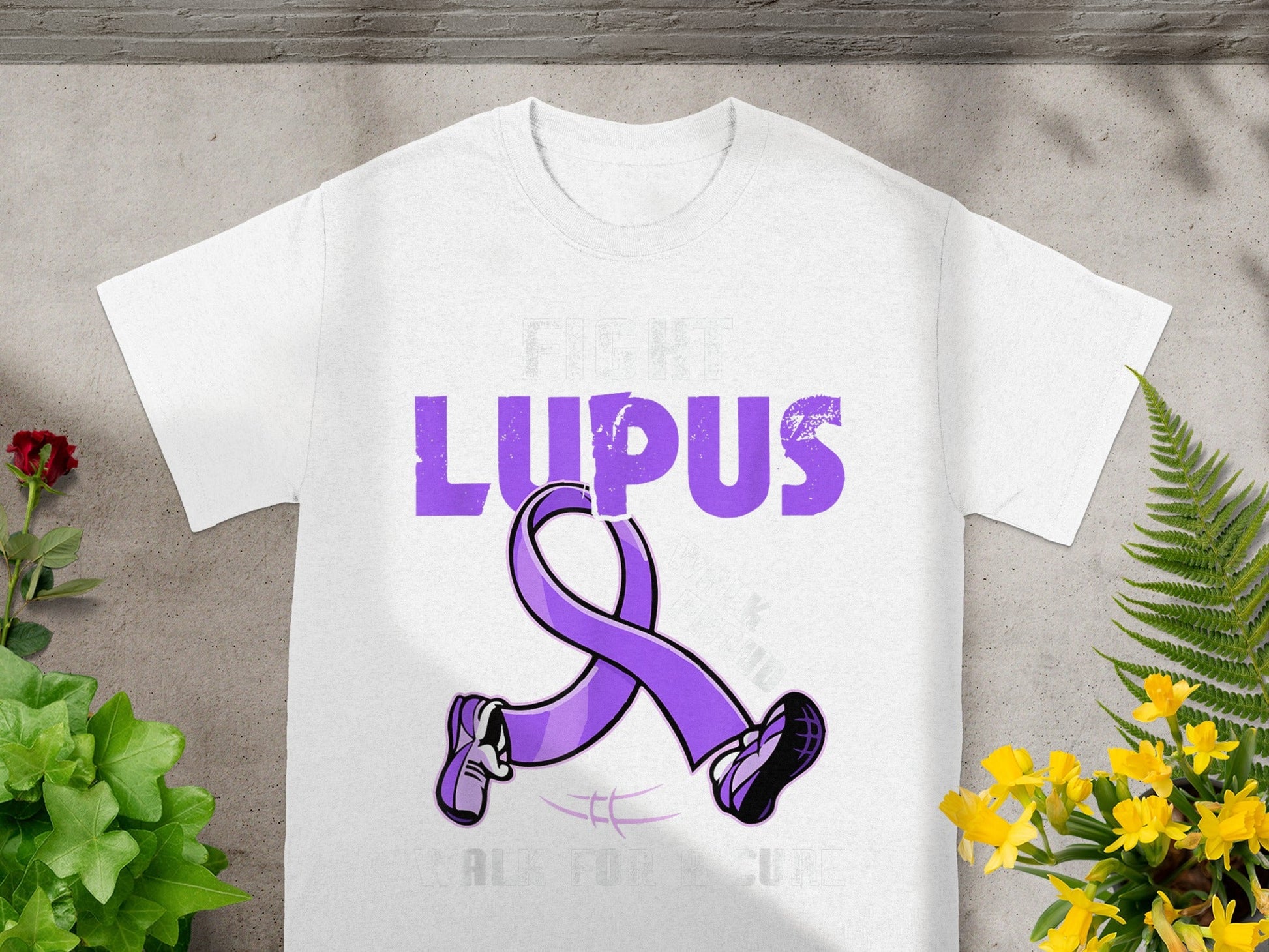 Fight Lupus Awareness Purple Ribbon T-Shirt