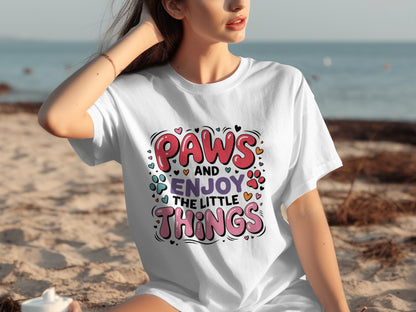 Paws and Enjoy the Little Things Graphic Tee