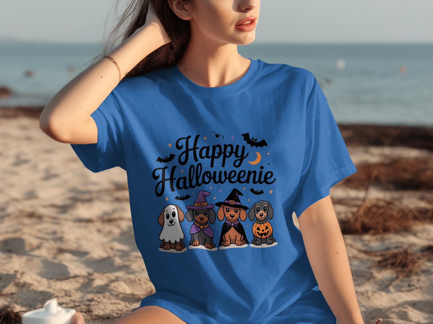 Happy Halloweenie Dachshund Dogs Halloween T-shirt
