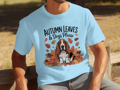 Autumn Leaves and Dogs Please Graphic T-Shirt