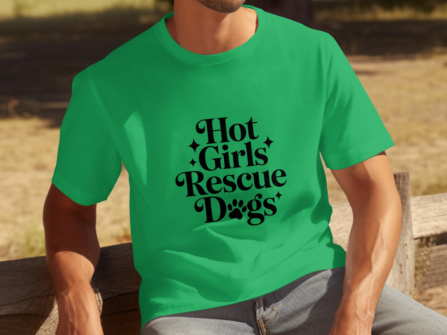 Hot Girls Rescue Dogs Graphic T-Shirt for Animal Lovers