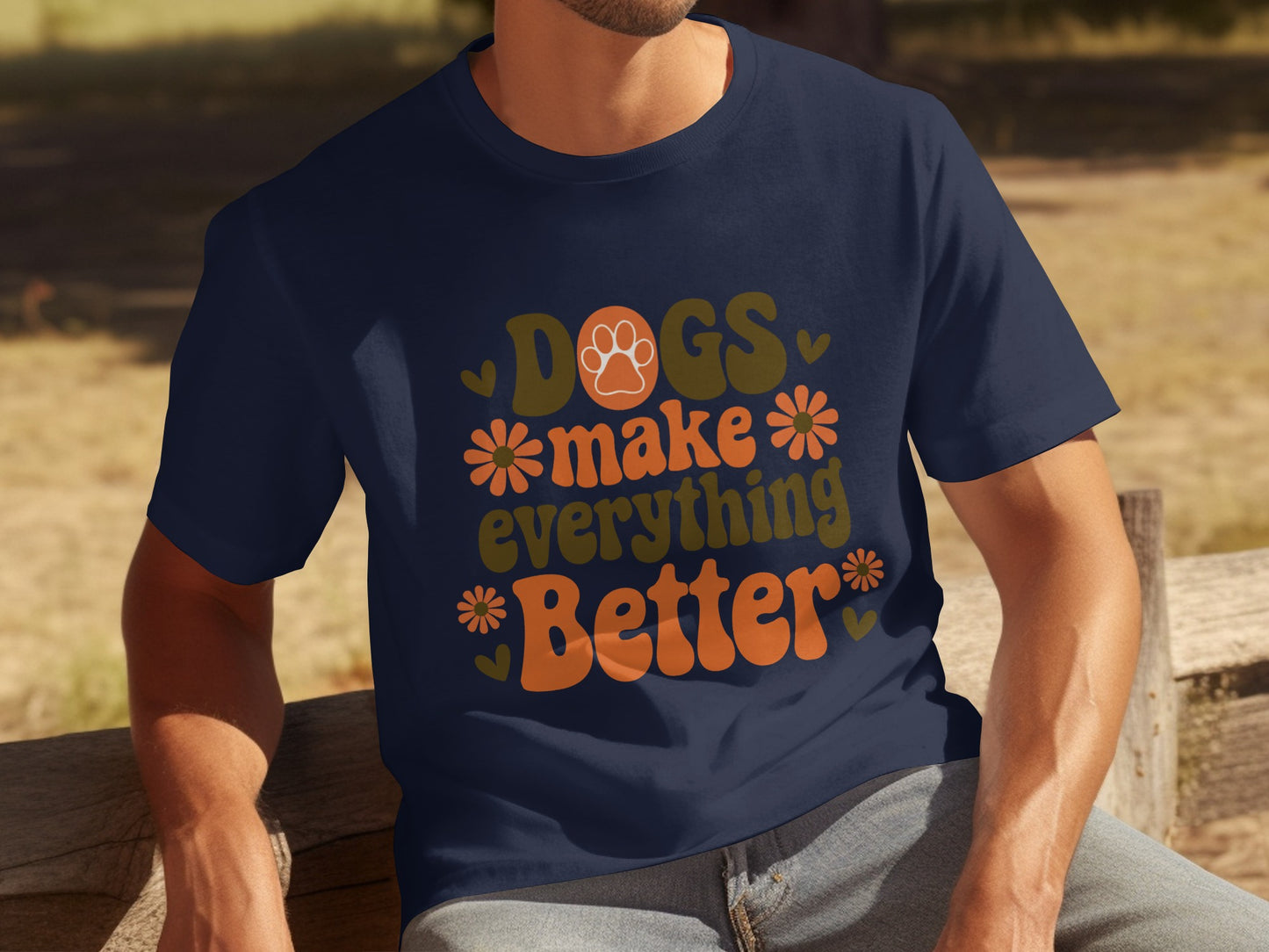 Dogs Make Everything Better Graphic Tee Product
