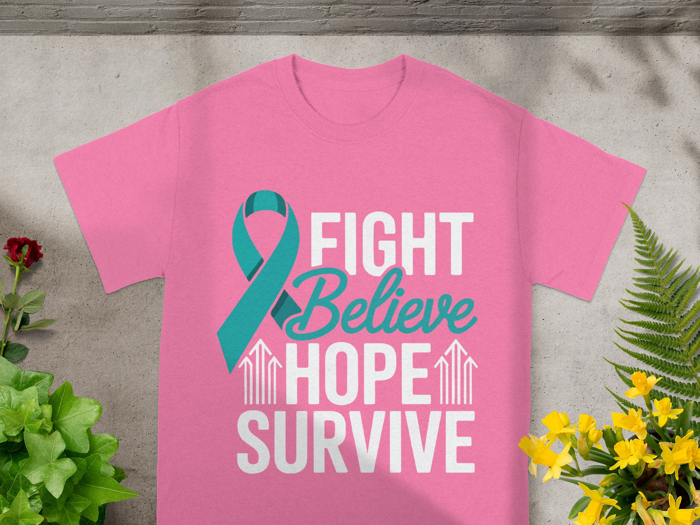 Fight Believe Hope Survive Motivational T-shirt