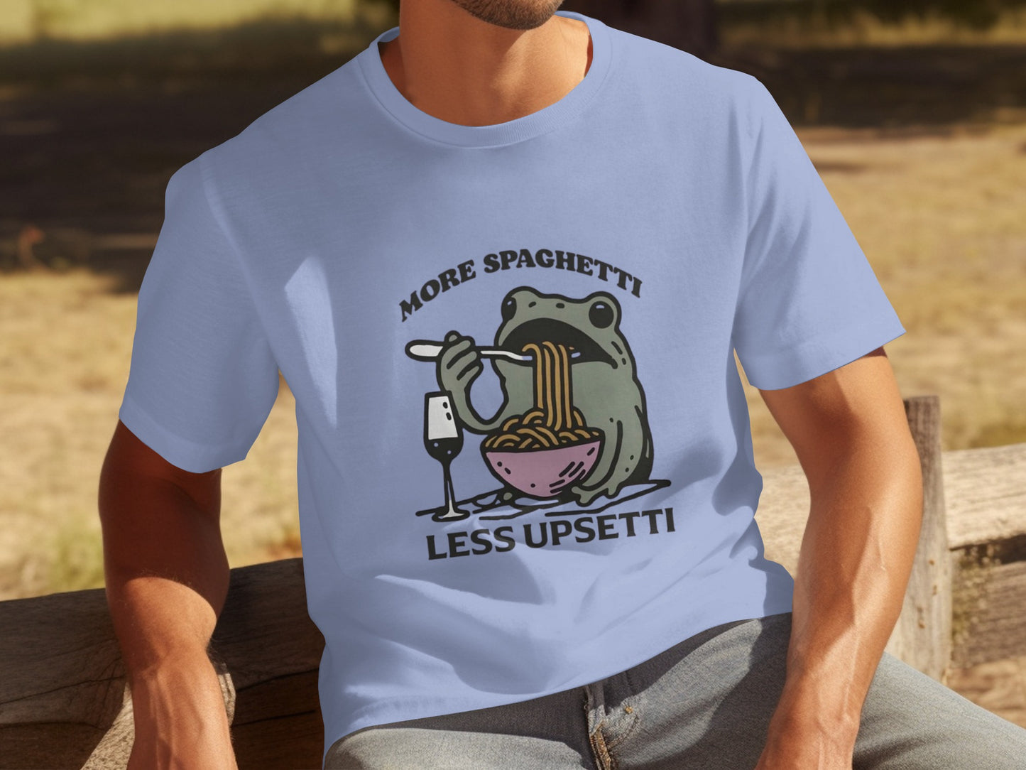 More Spaghetti Less Upsetti Funny Graphic T-shirt