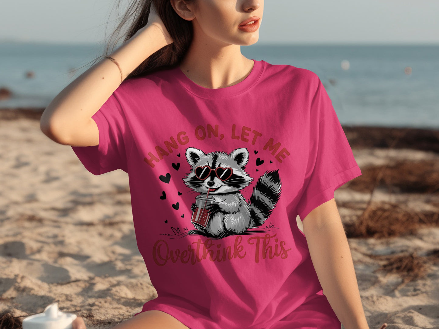 Hang on Let Me Overthink This Racoon Graphic T-shirt