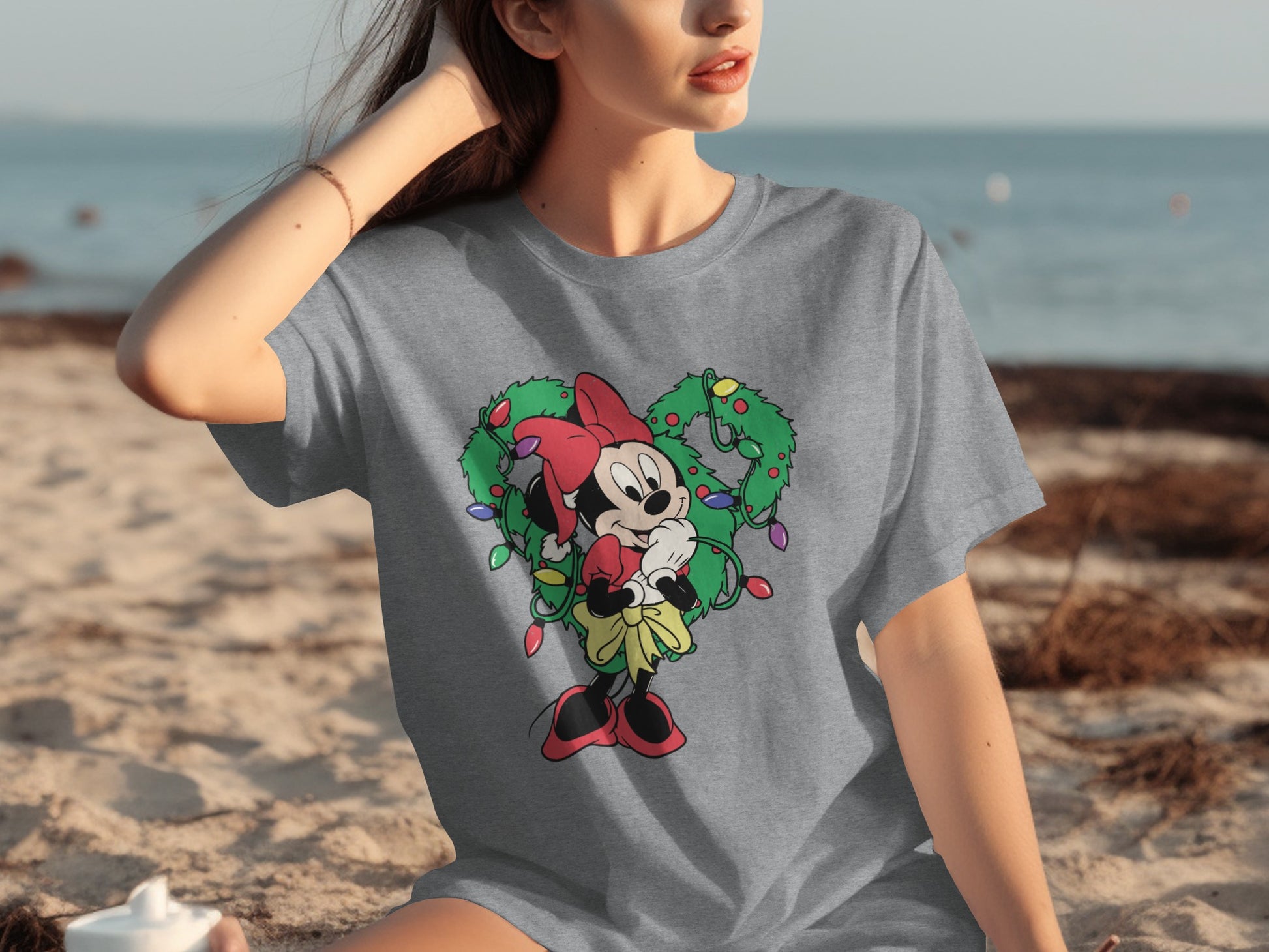 Festive Cartoon Character Christmas Wreath Shirt