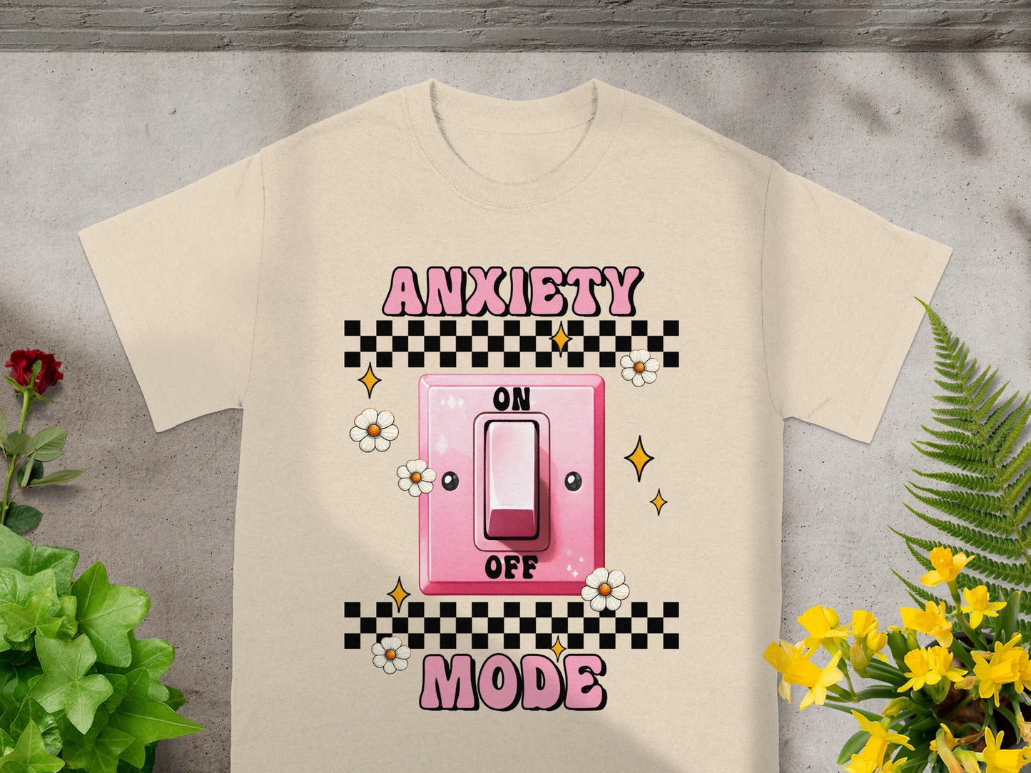 Anxiety Mode On Off Switch Graphic Unisex T-Shirt