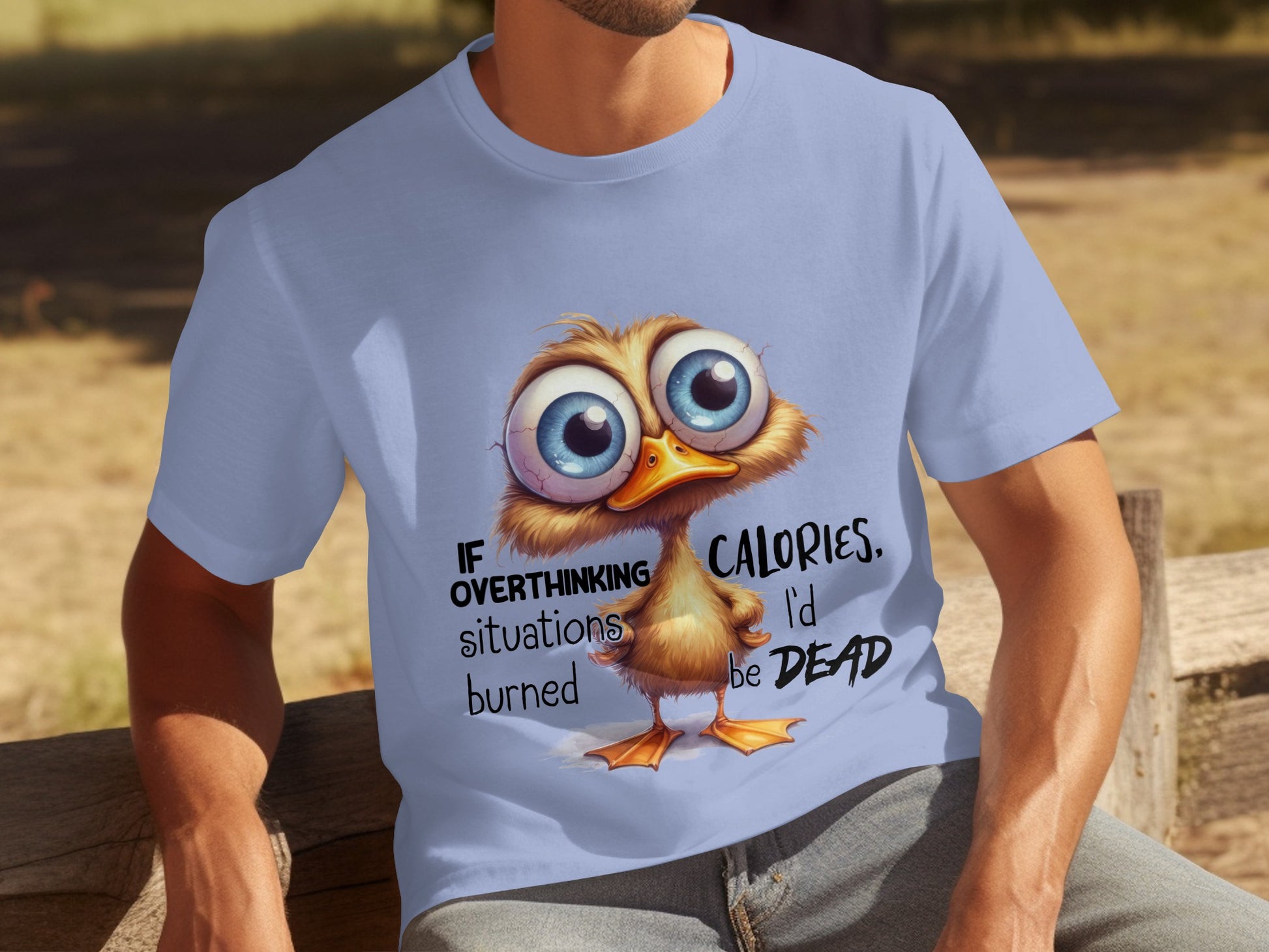 Funny Overthinking Bird Burned Calories Quote Shirt