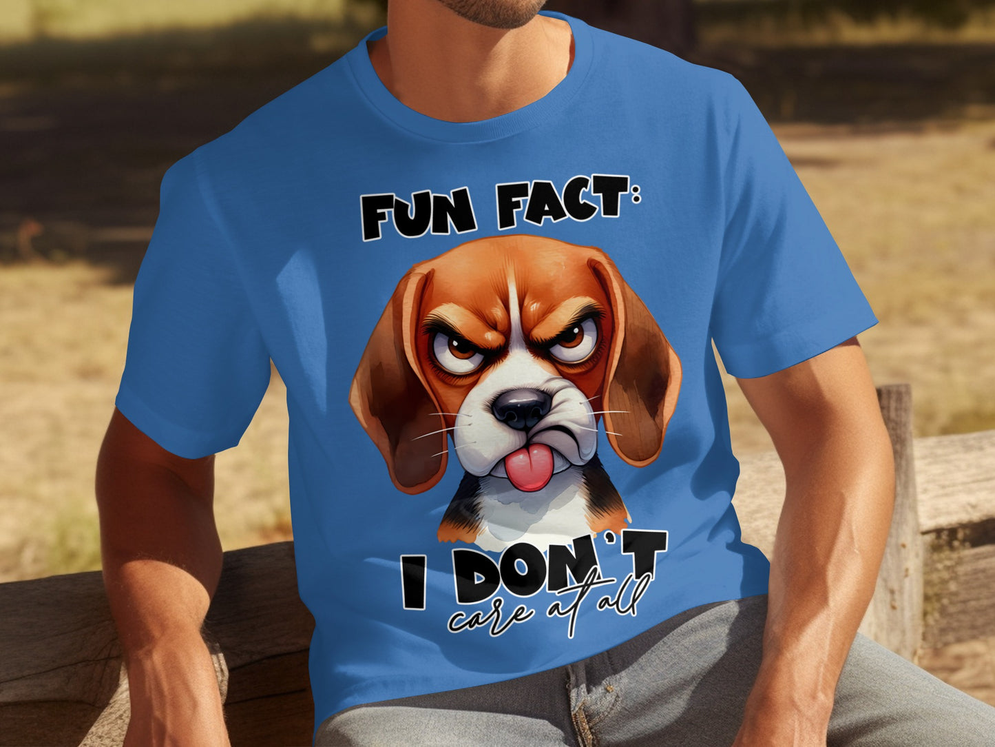 Fun Fact: I DON'T Care At All Beagle Graphic Tee
