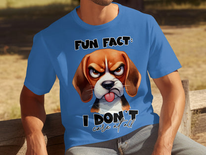 Fun Fact: I DON'T Care At All Beagle Graphic Tee