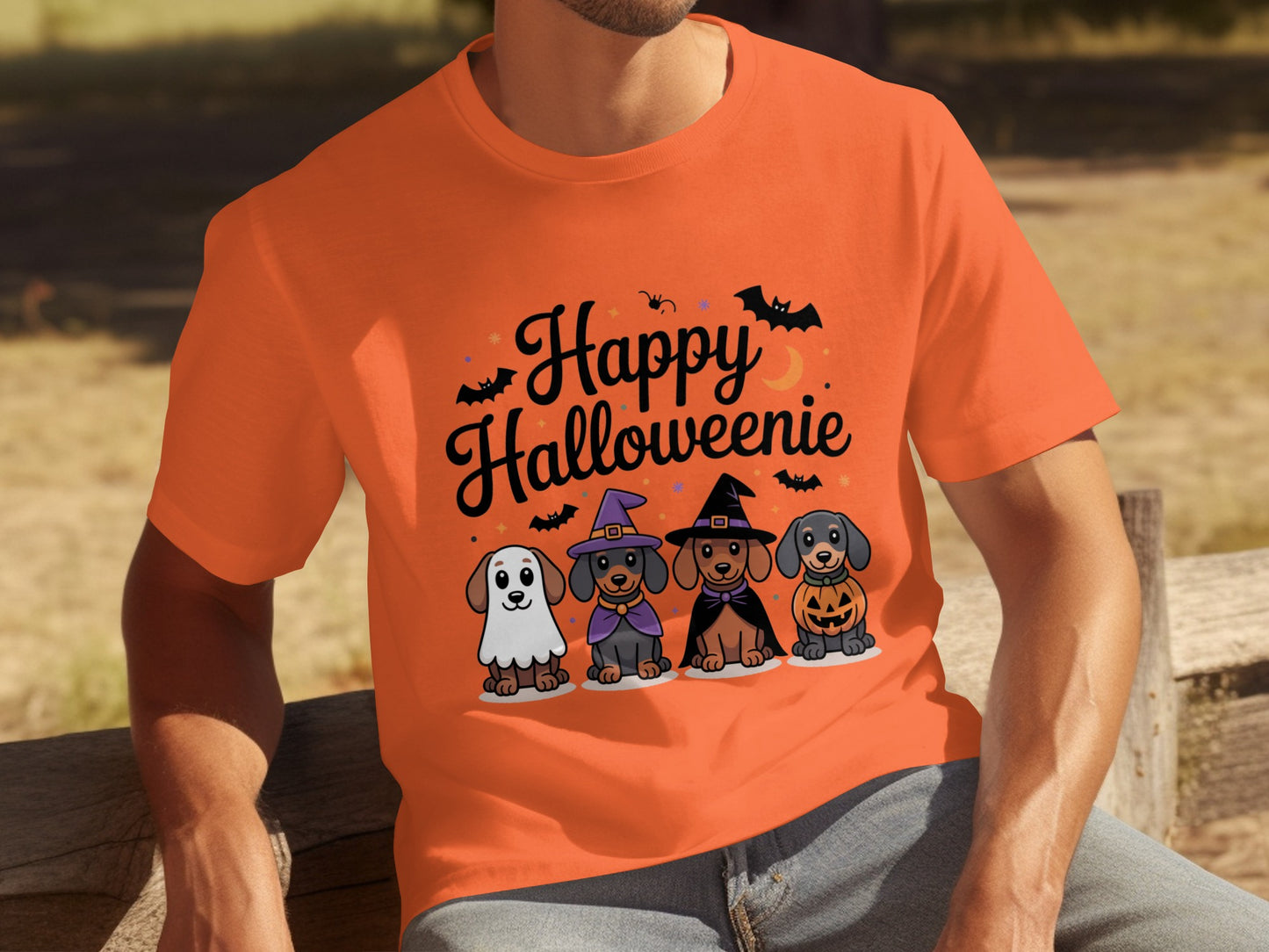 Happy Halloweenie Halloween Dachshund Dog T-Shirt