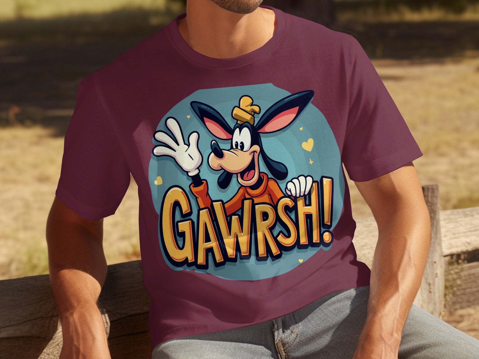 Gawrsh! Graphic Tee with Character Illustration
