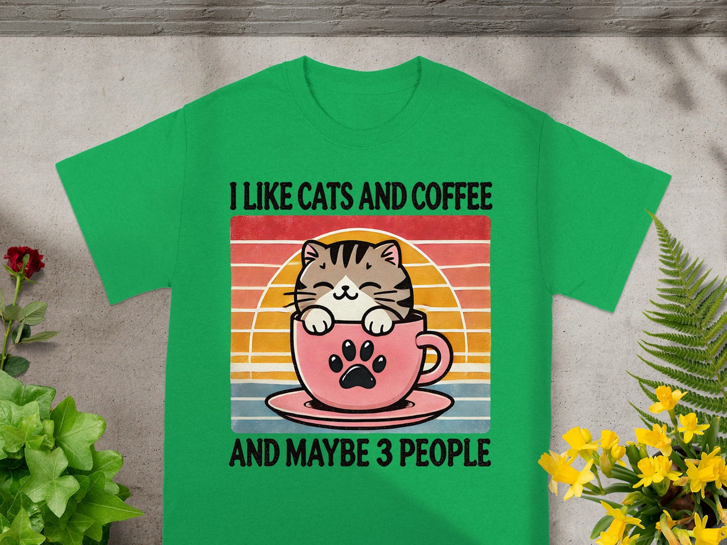 I Like Cats and Coffee And Maybe 3 People T-shirt