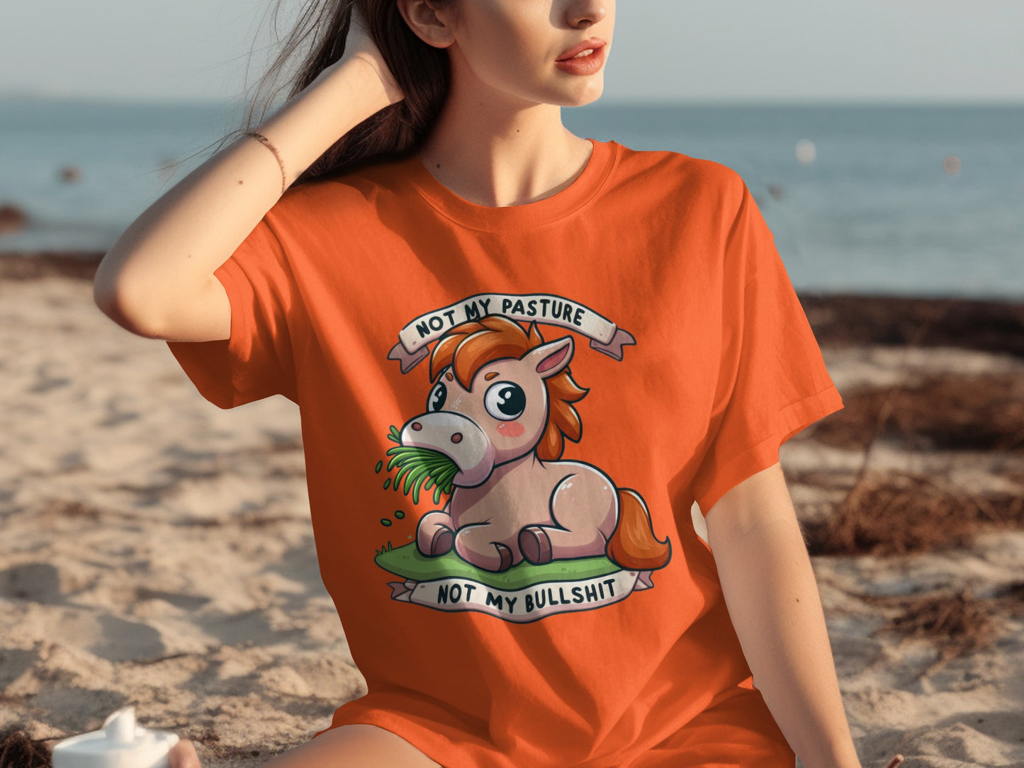 Not My Pasture Not My Bullshit Funny Graphic T-shirt