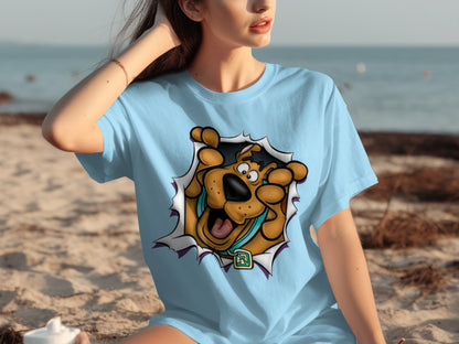 Cute Cartoon Character Print T-Shirt for Casual Wear