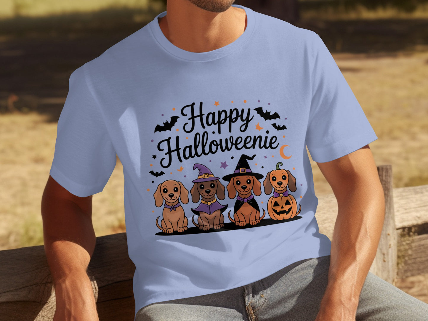 Happy Halloweenie Cute Dog Halloween Themed Shirt