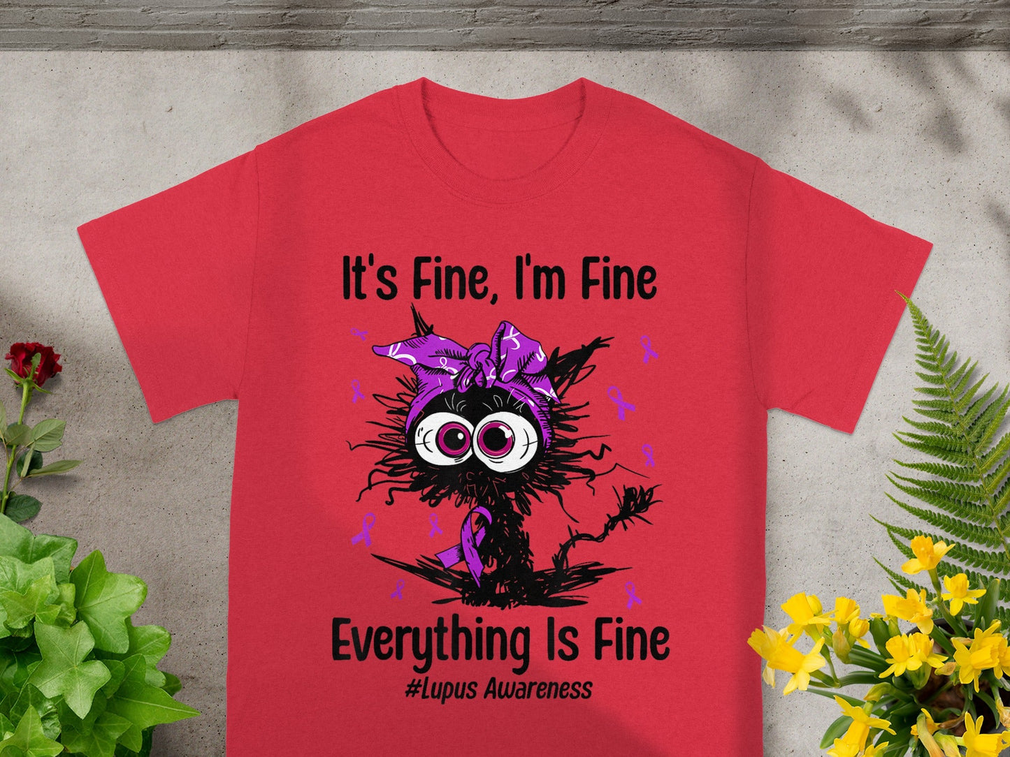 It's Fine I'm Fine Everything Is Fine Lupus Awareness Shirt