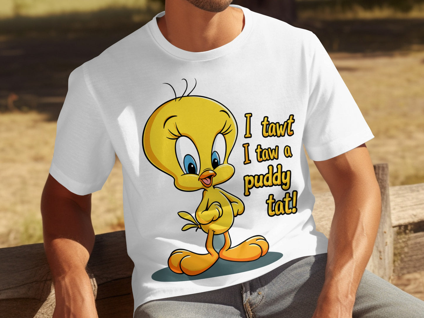 I Tawt I Taw A Puddy Tat Tweety Bird Graphic T-shirt