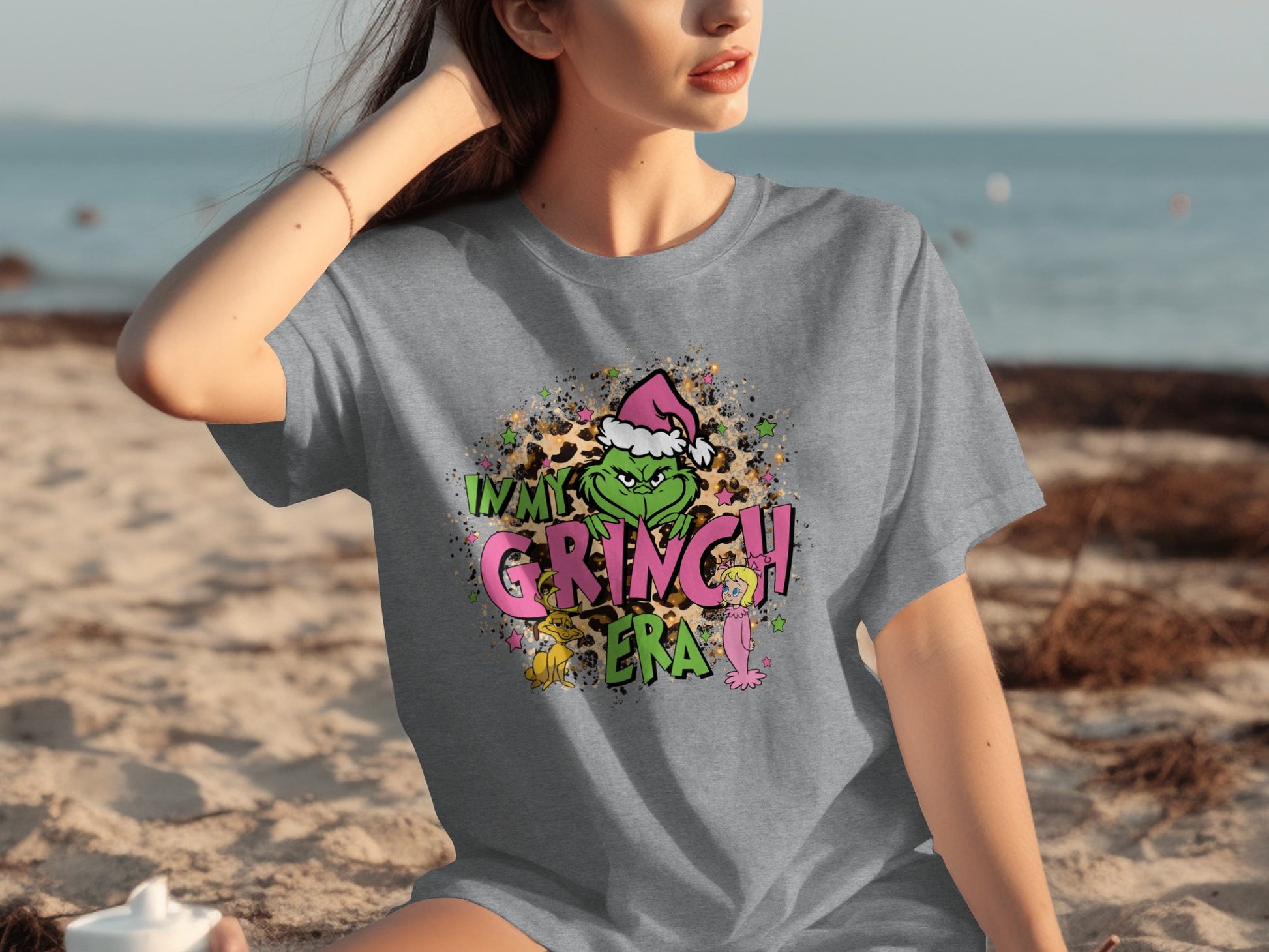 In My Grinch Era Graphic Printed T-Shirt Holiday Top
