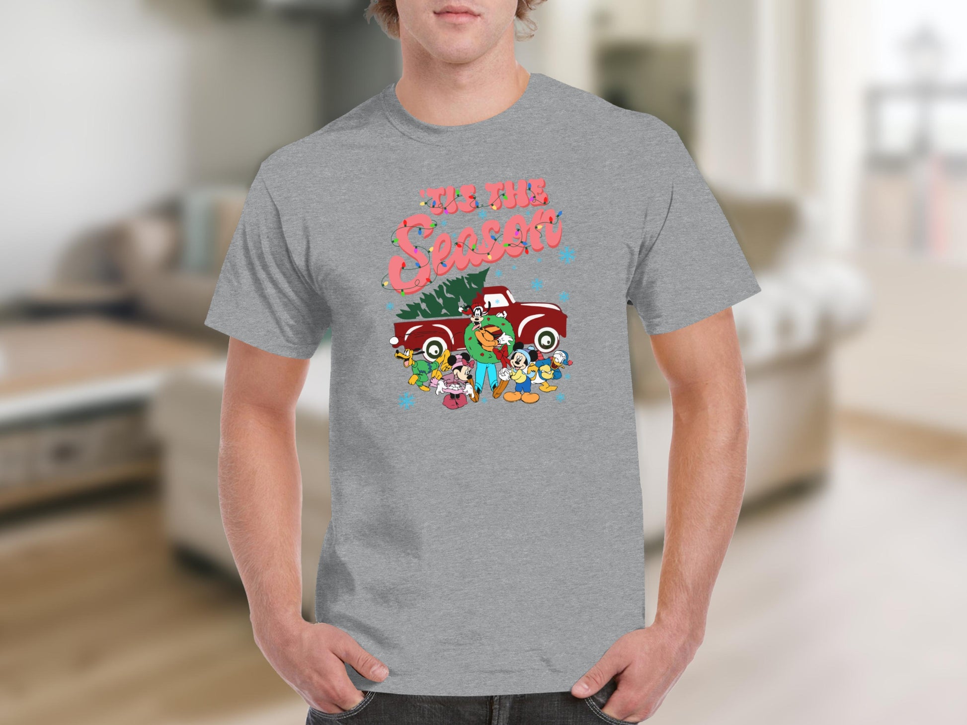 Festive Cartoon Characters Tis The Season T-Shirt