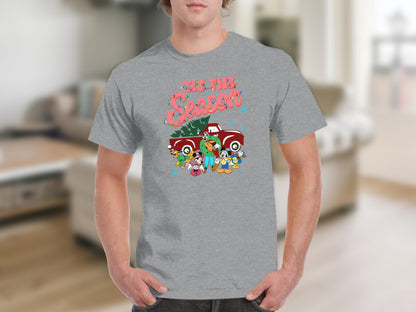 Festive Cartoon Characters Tis The Season T-Shirt