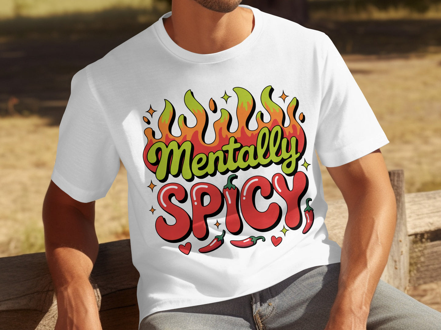 Mentally Spicy Graphic T-Shirt with Colorful Design