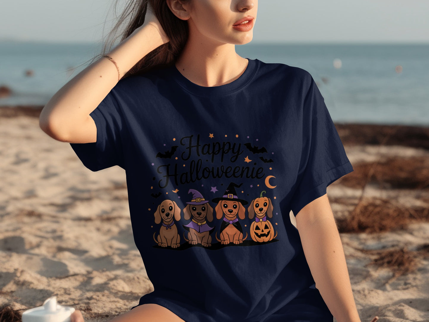 Happy Halloweenie Dog Halloween Themed Shirt