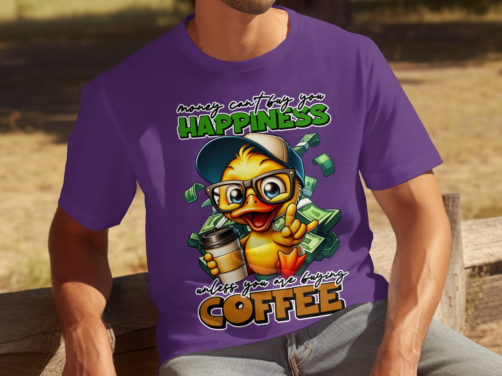 Money Can't Buy Happiness Unless Coffee T-shirt