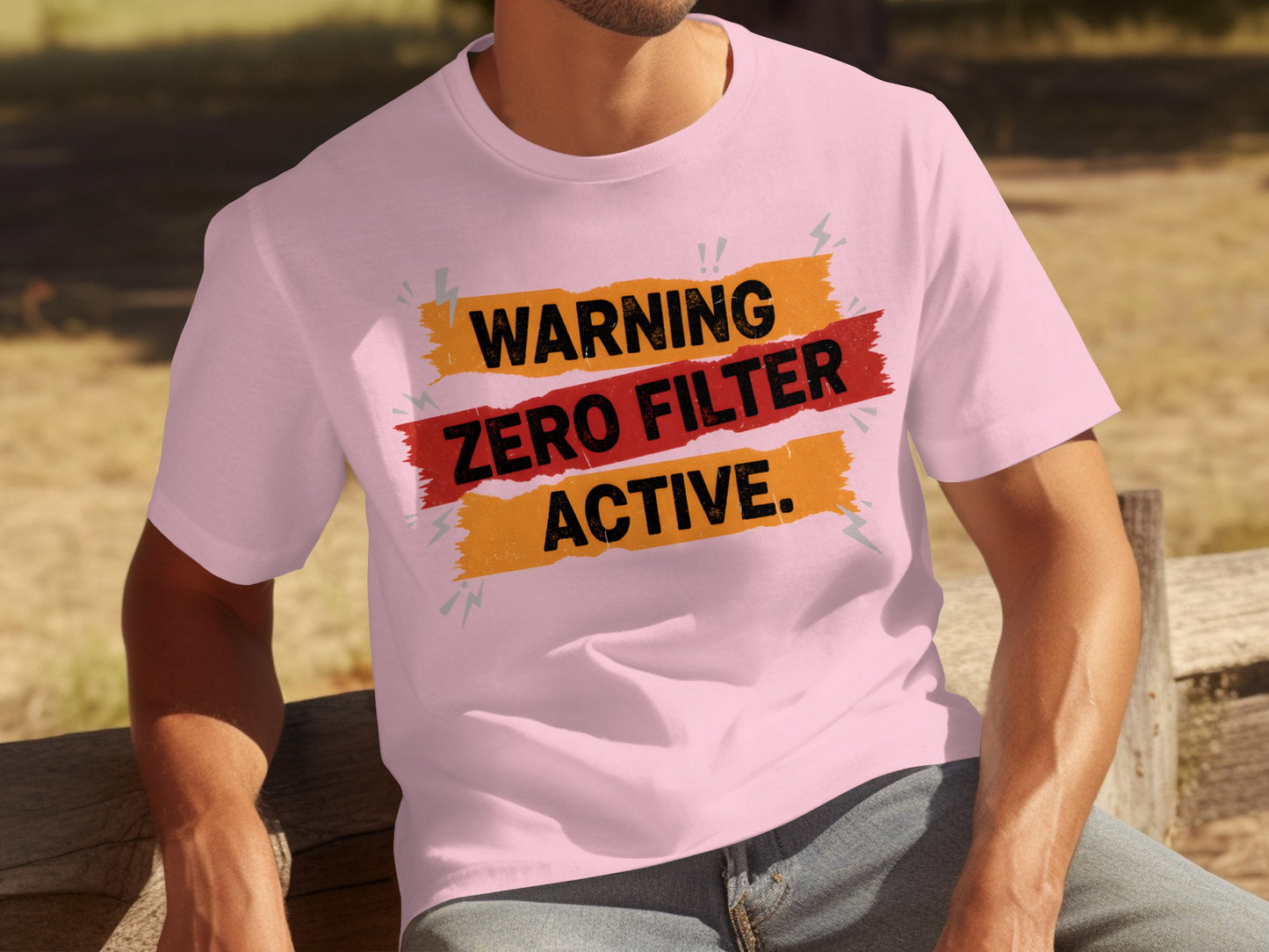 Warning Zero Filter Active Graphic T-Shirt