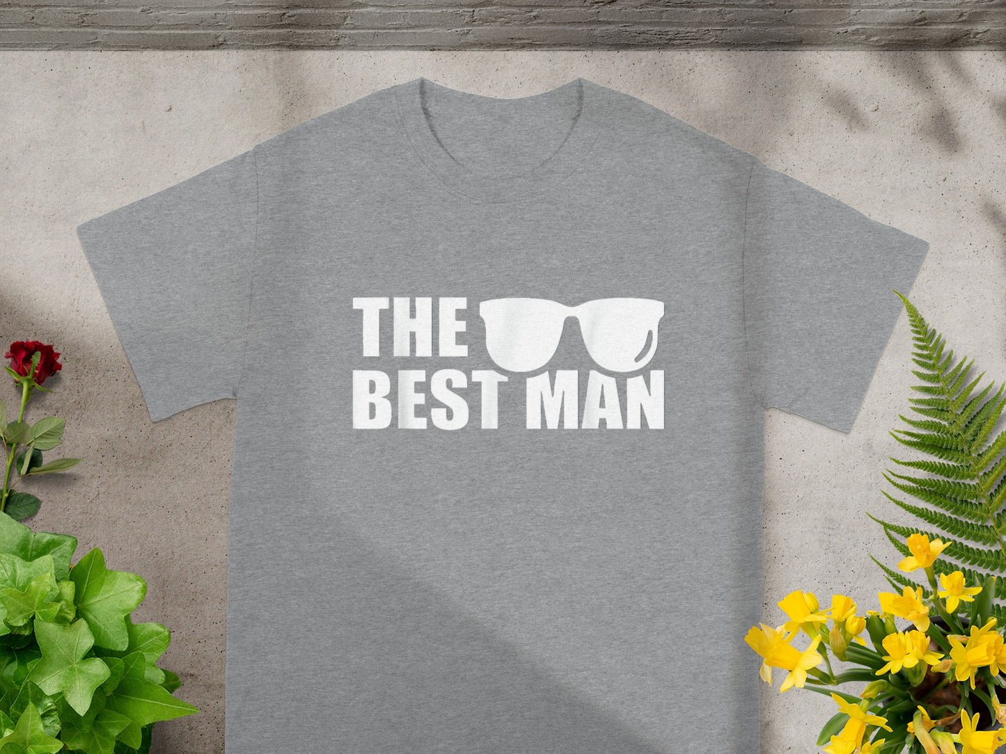 The Best Man Graphic Tee With Sunglasses Design