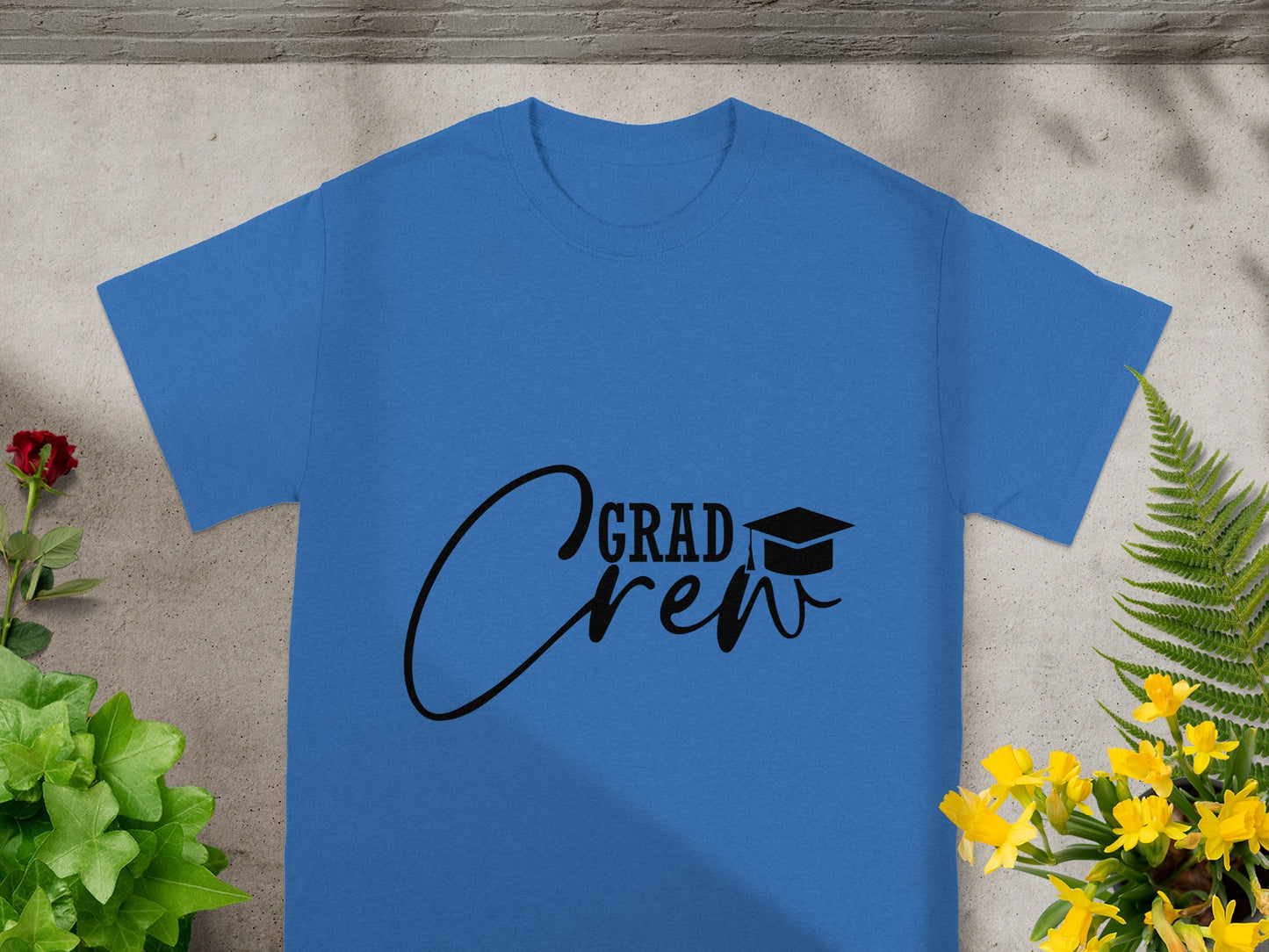 Grad Crew Graduation Shirt with Cap Graphic Design