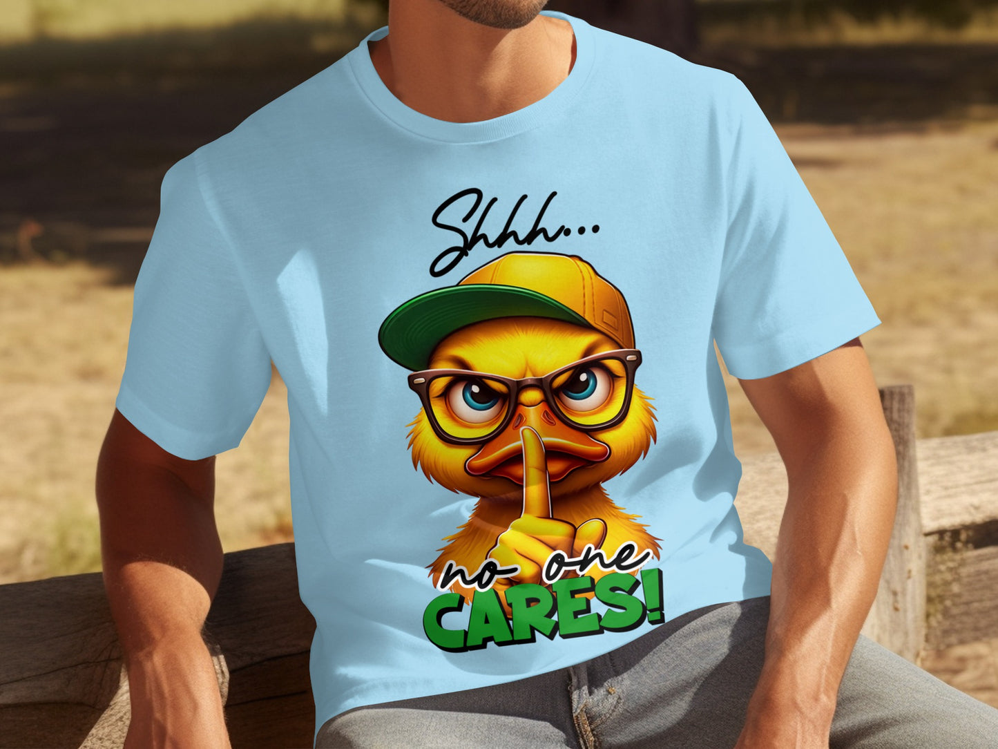 Shhh No One Cares Graphic Novelty T-Shirt