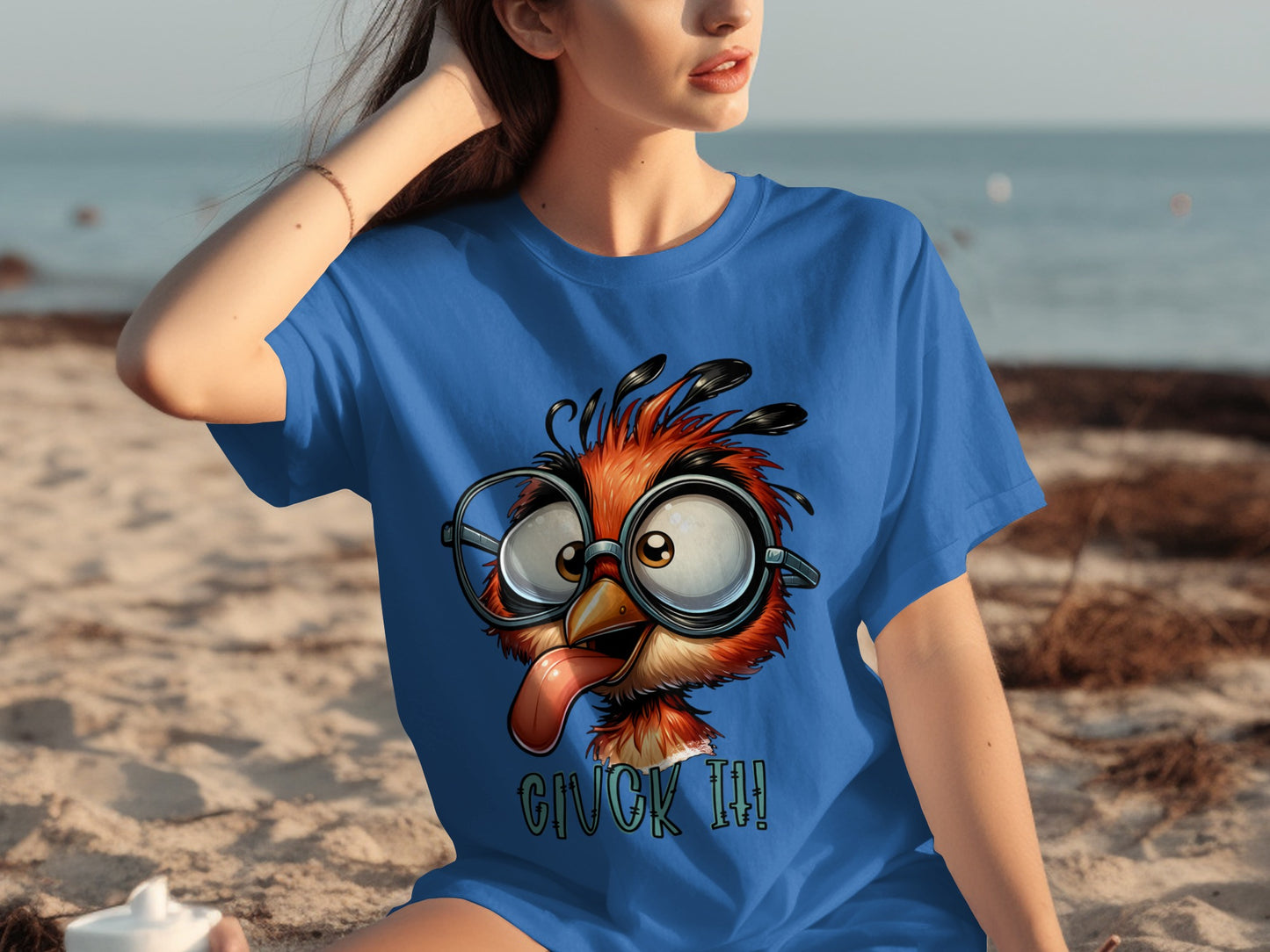 Funny Bird With Glasses Givck It Illustration T-Shirt