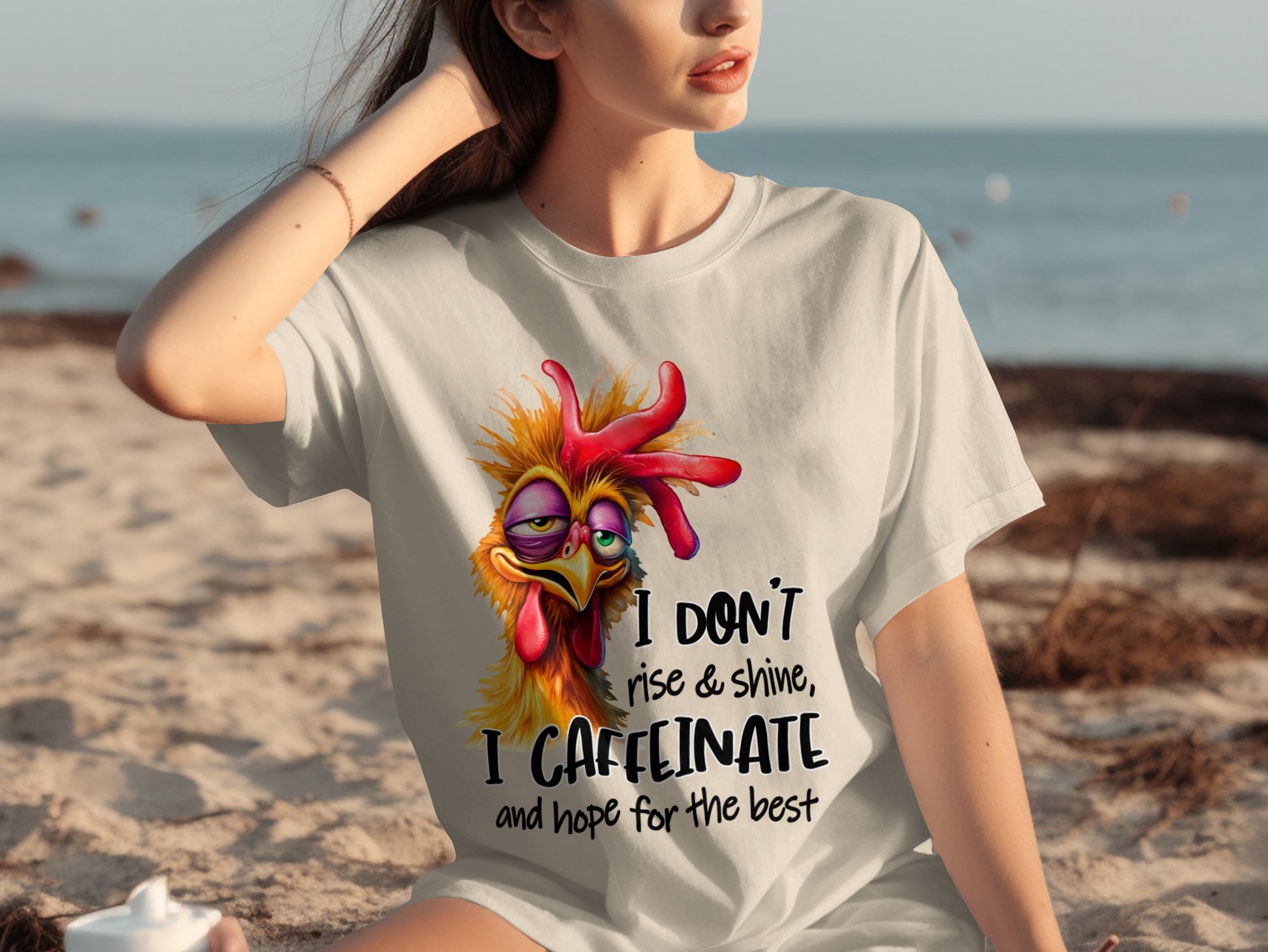 I Don't Rise and Shine I Caffeinate Hope for Best Shirt