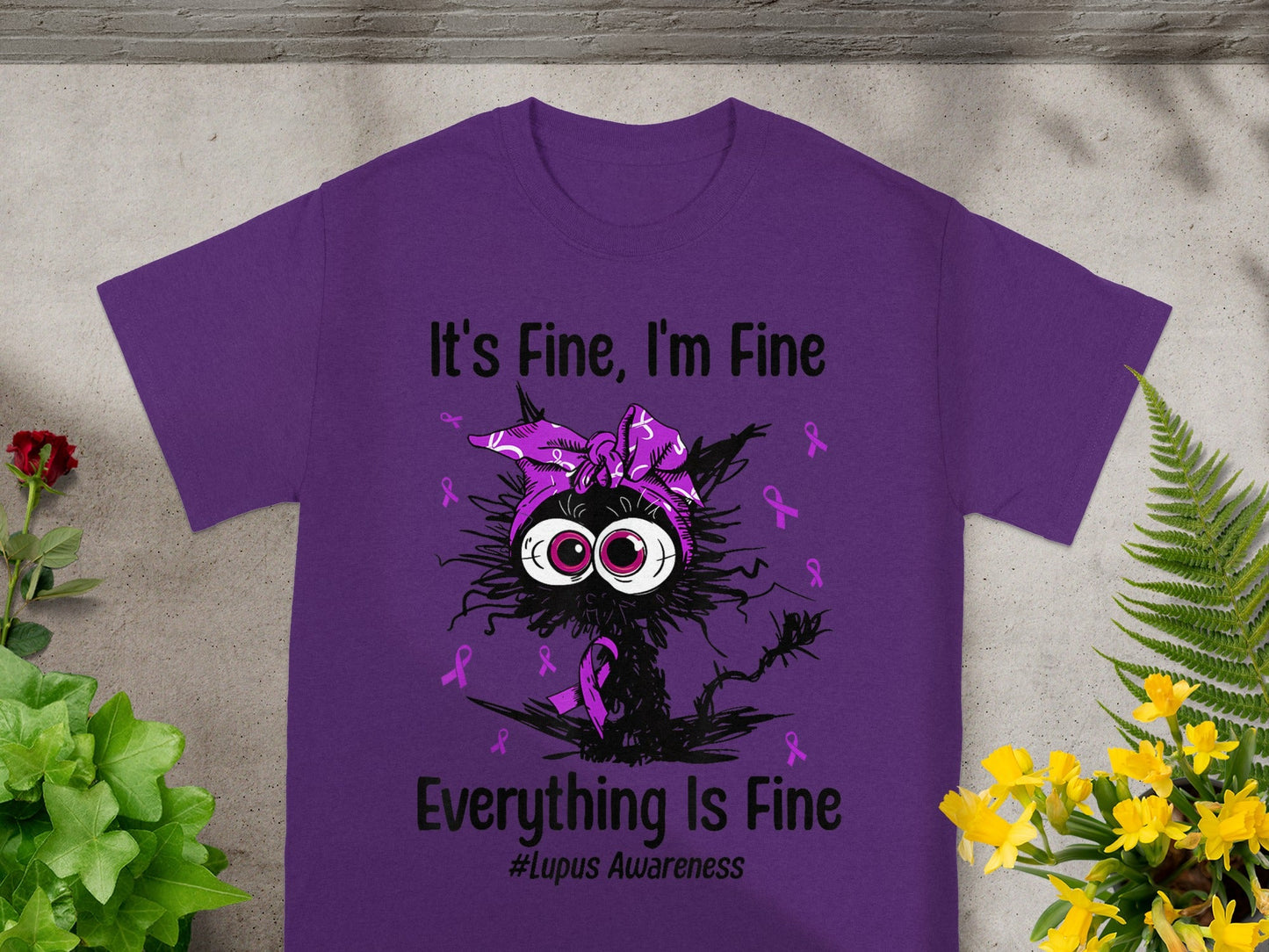 It's Fine I'm Fine Everything Is Fine Lupus Awareness Shirt