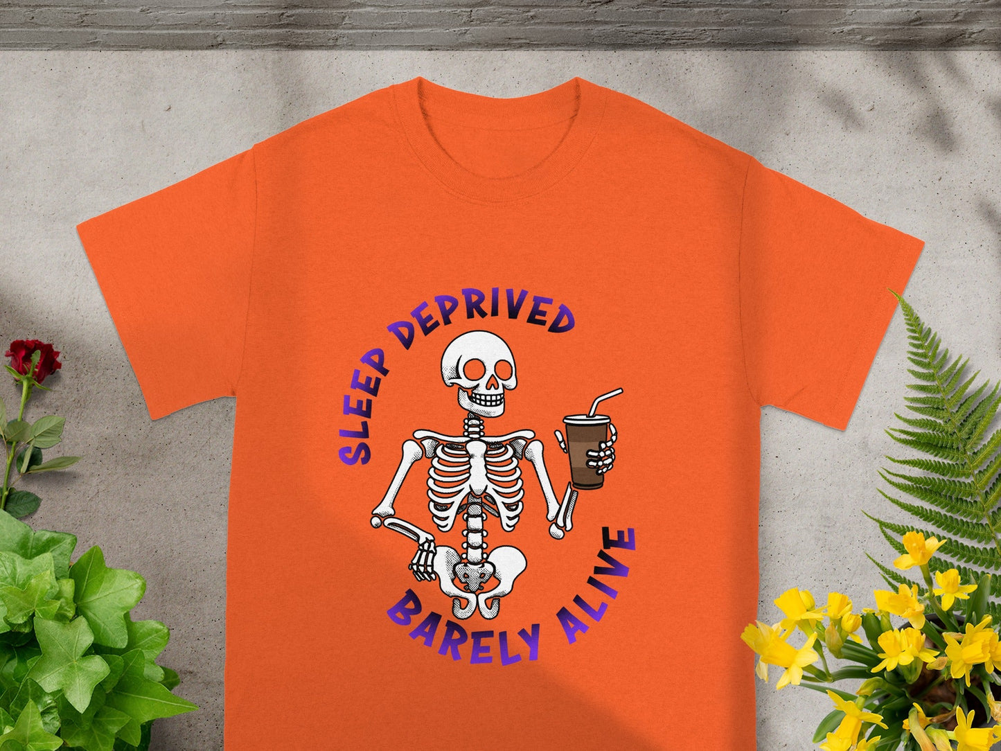 Sleep Deprived Barely Alive Skeleton T-Shirt
