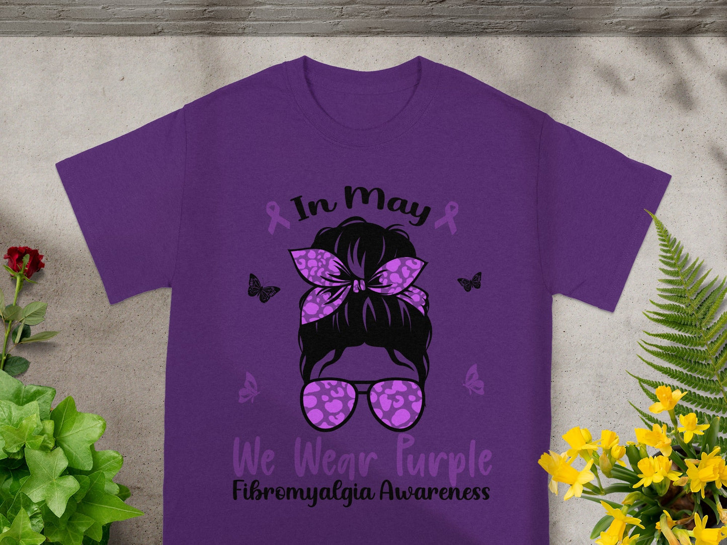 In May We Wear Purple Fibromyalgia Awareness Shirt