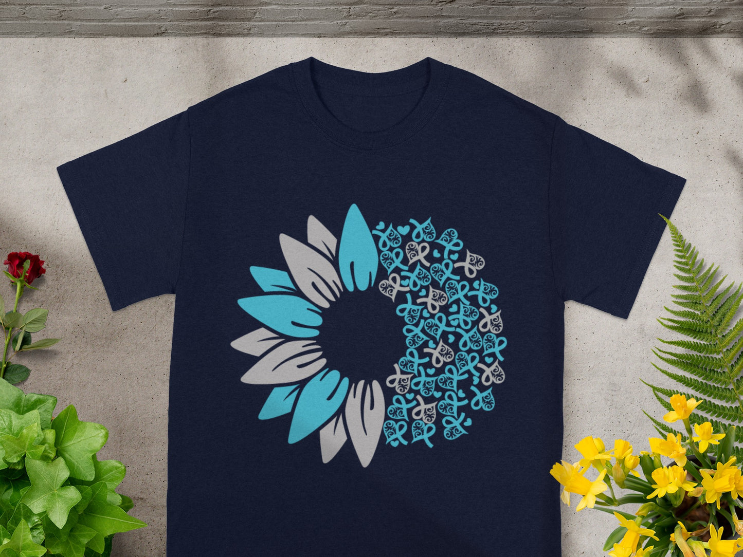 Unique Sunflower Cancer Awareness Graphic Shirt