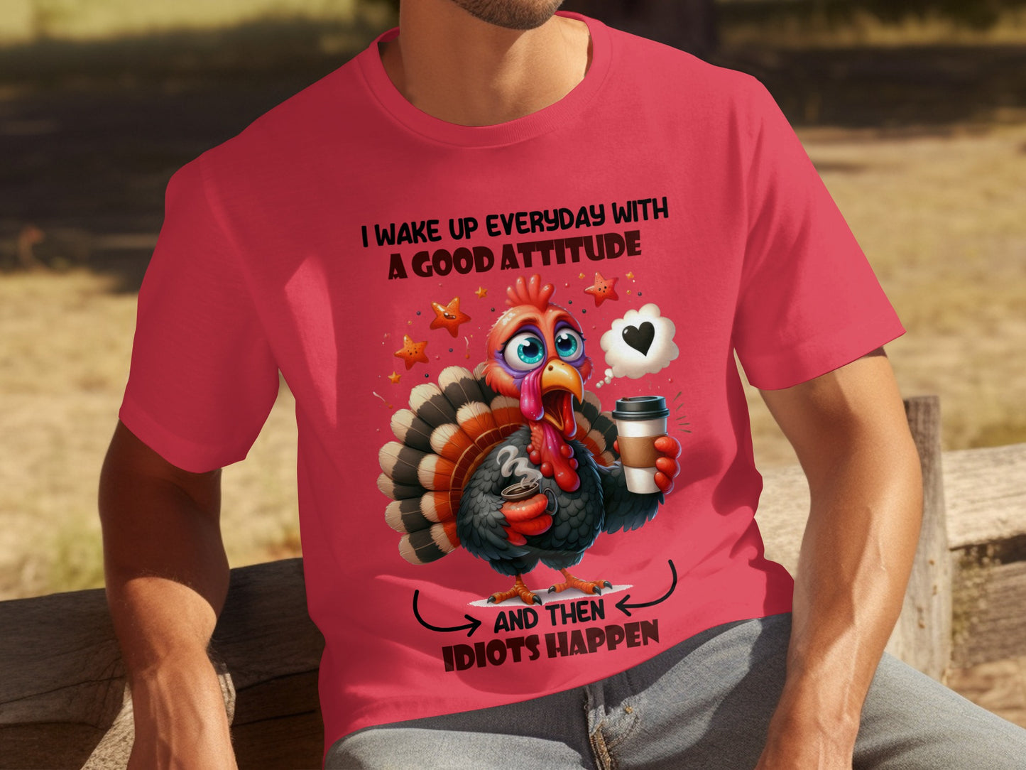 I Wake Up Everyday With A Good Attitude Funny Tee