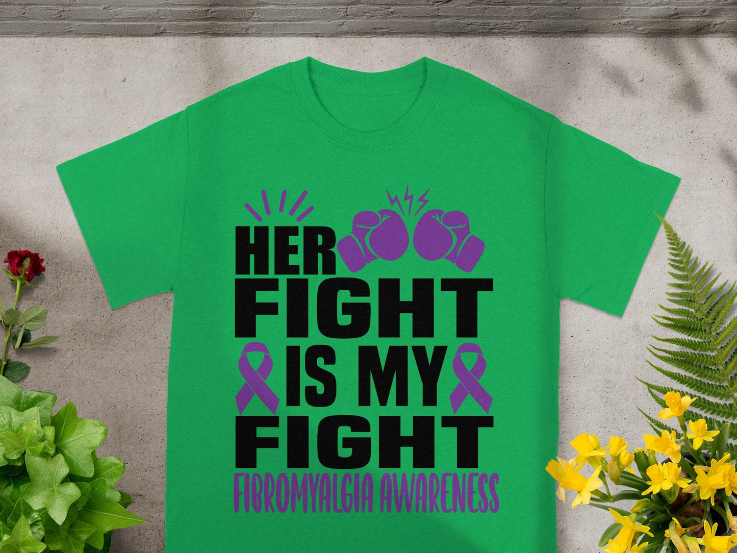 Her Fight Is My Fight Fibromyalgia Awareness Shirt