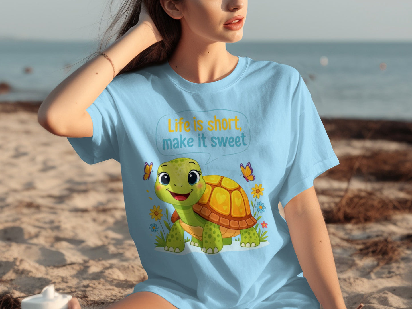 Life is short make it sweet turtle graphic product