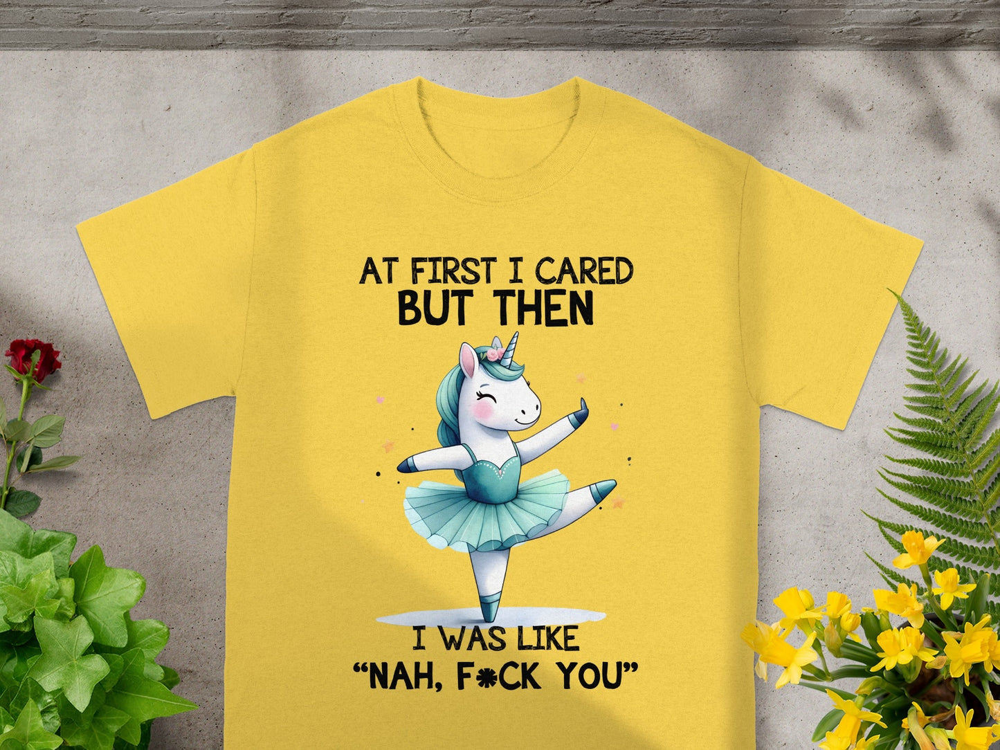At First I Cared Unicorn 'Nah F*ck You' Shirt