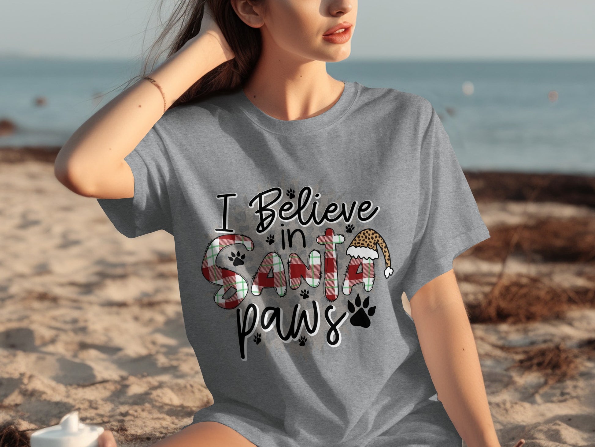 I Believe In Santa Paws T-Shirt Perfect Holiday Gift