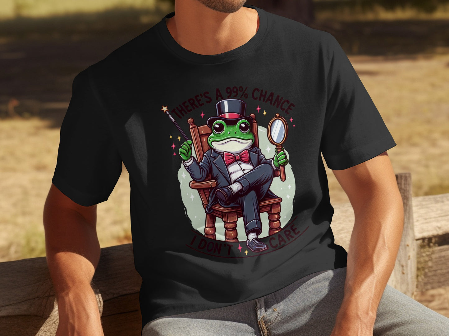 There's a 99% Chance I Don't Care Frog Design Shirt