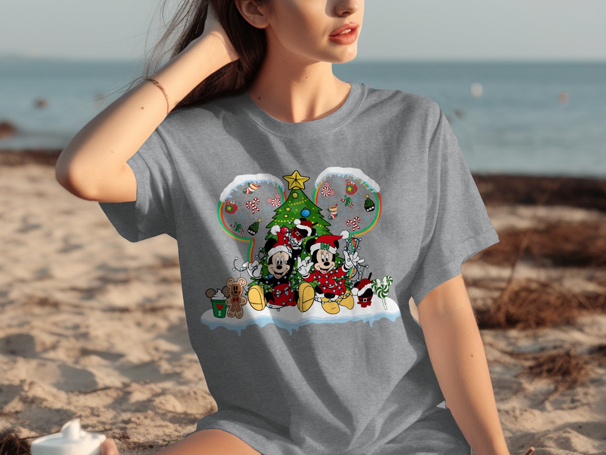 Festive Holiday Mickey and Minnie Christmas Tree Shirt