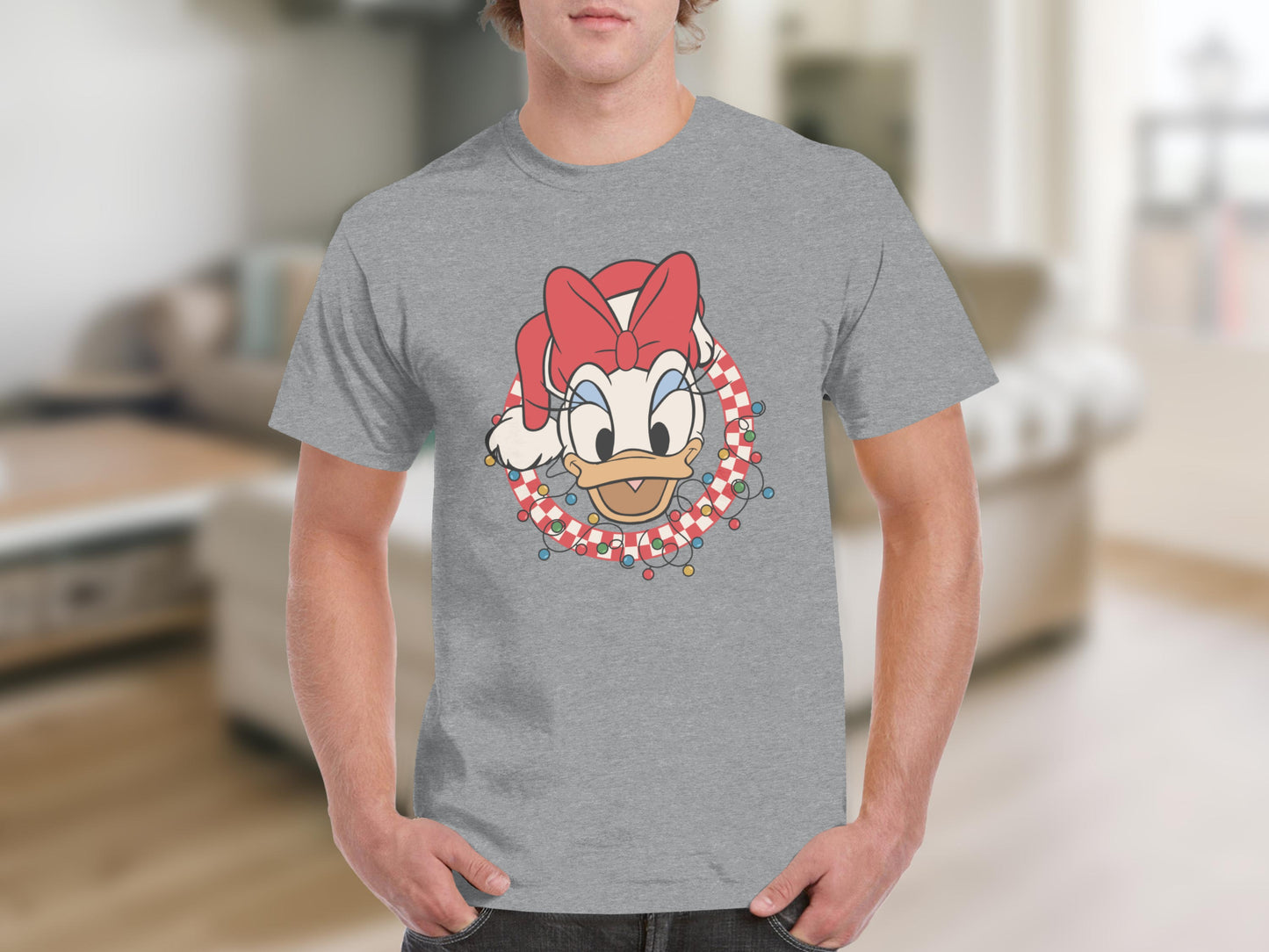 Cheerful Daisy Duck Graphic Short Sleeve T-shirt