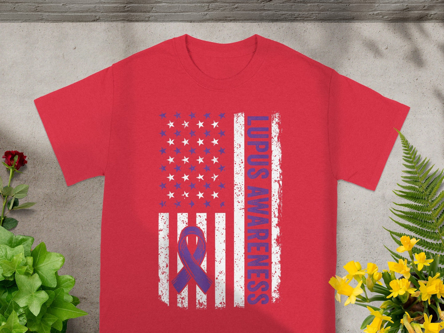 Lupus Awareness American Flag Design Shirt