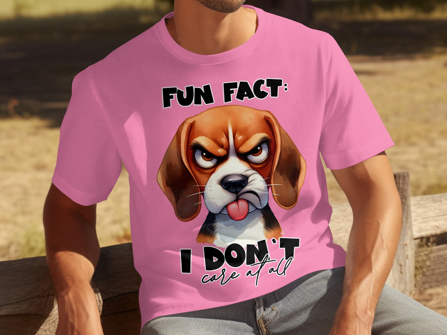 Fun Fact: I Don't Care at All Beagle Graphic Shirt