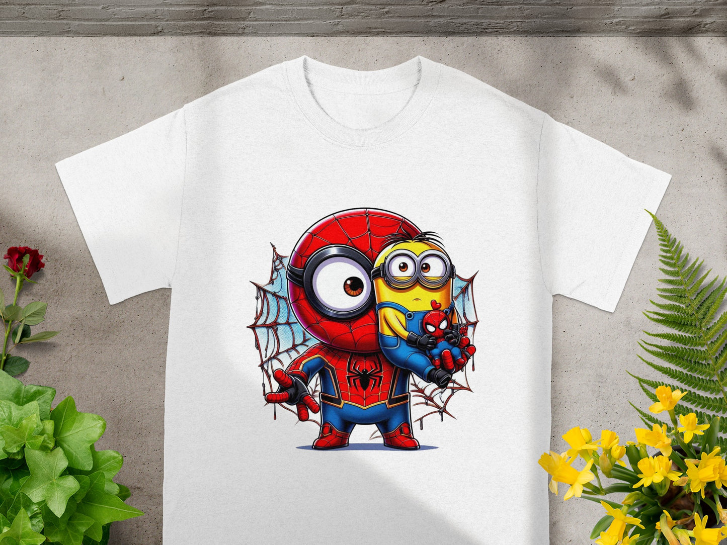 Minion & Spidey Crossover Charm T-Shirt